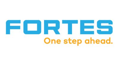 fortes logo with payoff<br />
'one step ahead'<br />
